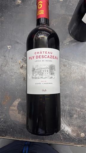 Bordeaux Côtes-de-bourg Château Puy Descazeau Cardinal 2019