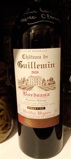 Bordeaux Château Guillemnin Prestige Vieilles Vignes 2020
