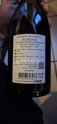 Bourgondië Hautes Côtes de Beaune Château Laborde En Cullery 2017