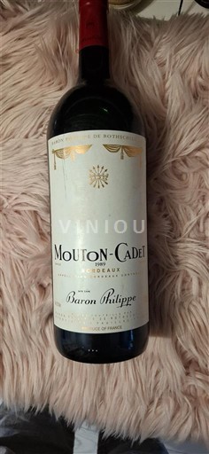 Bordeaux Baron Philippe de Rothschild Mouton Cadet 1989