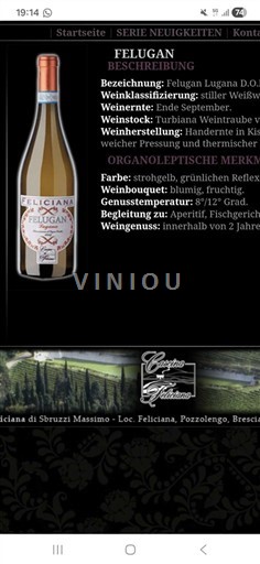 Lombardia Lugana Feliciana Felugan Não Sazonado