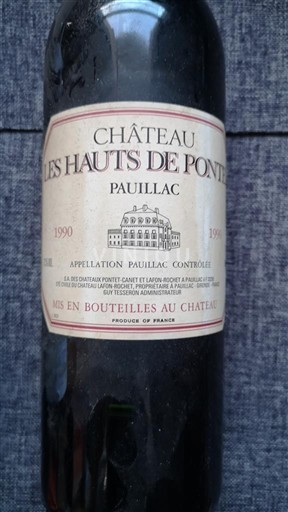 Burdeos Pauillac Château Les Hauts de Pontet 1990