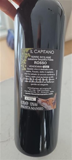 Сицилія Терре Січіліане Fausta Mansio Il Capitano 2021