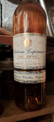 Burdeos Sauternes Château Lapinesses Vieilles Vignes 2010