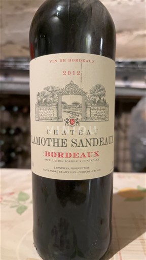 Bordeaux Château Lamothe Sandeaux 2012