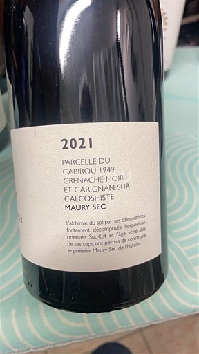 Roussillon Maury suché Parcelle du Cabirou 1949 2021