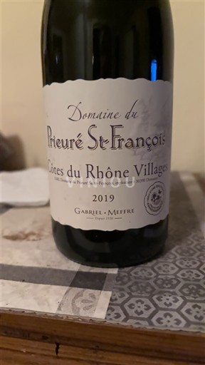 Rhône-dalen Côtes-du-Rhône-Villages Domaine Prieuré St-François 2019