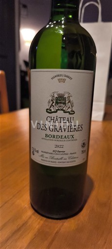 Bordeaux Château S Gravières 2022