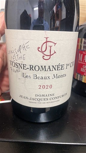 Бургундія Не вказано Premier Cru Domaine Jean-Jacques Confuron Les Beaux Monts 2020