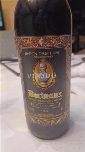 Bordeaux Baron d'Estenay Noire 1992