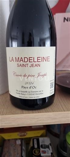 Viner Rouge sec Cuvée du père Joseph La Madeleine Saint Jean 2021 Frankrike Languedoc og Roussillon Pays d'oc IGP