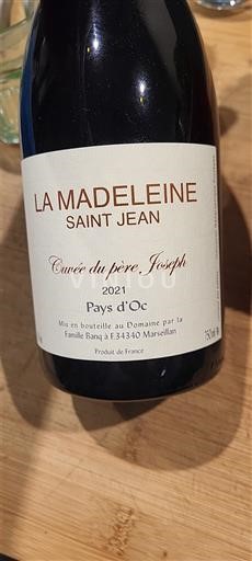 Verërat Rouge sec Cuvée du père Joseph La Madeleine Saint Jean 2021 Francë Lengdok dhe Rusionjë Vend e Oksonisë IGP