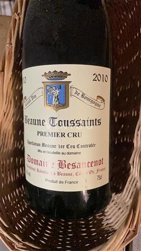 Burgundy Beaune Premier Cru Domaine Besancenot Beaune Toussaints 2010