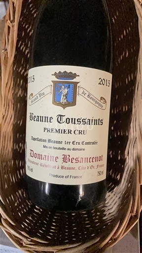 Burgundy Beaune Premier Cru Domaine Besancenot Beaune Toussaints 2015