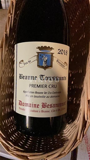 Burgundy Beaune Premier Cru Domaine Besancenot Beaune Toussaints 2018