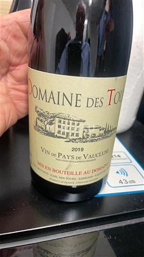 Vine Rouge sec Domaine S Tours 2019 Frankrig Rhône-dalen Ikke specificeret AOC