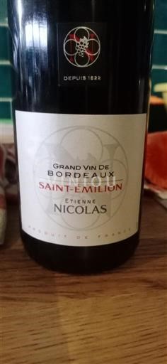 Bordeaux Saint-Émilion Étienne Nicolas 2014