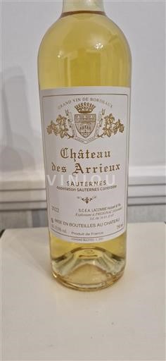Bordo Сотерн Château S Arrieux 2022