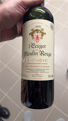 Bordeaux Haut-Médoc Moulin Rouge l'Ecuyer du Moulin Rouge 2020
