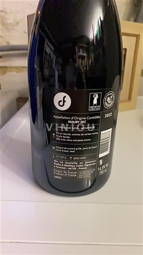 Wijnen Rouge sec Les Vignerons de Maury 2022 Frankrijk Roussillon Maury sec AOC