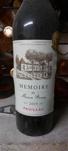 Bordeaux Pauillac Maison Bouey Mémoire 2019