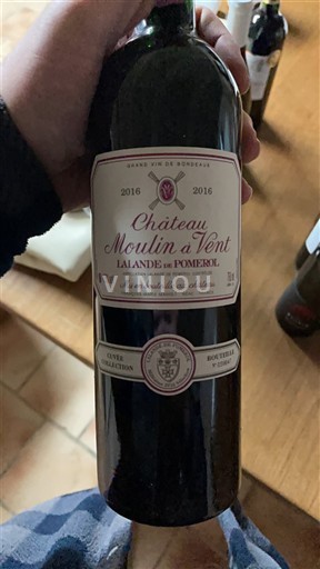 Bordeaux Lalande-de-Pomerol Château Moulin à Vent Collection 2016