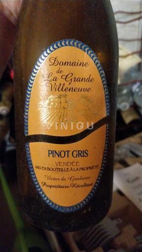 Víno Blanc sec Domaine La Grande Villeneuve 2014 Francie Údolí Loiry Vendée IGP