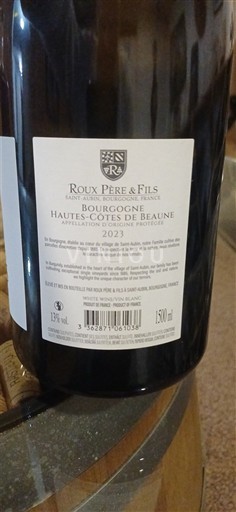 Bourgondië Hautes Côtes de Beaune Roux Père & Fils Albus 2023