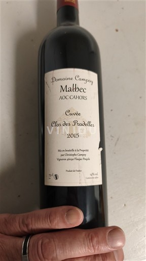 South West Cahors Domaine Campoy Clos des Pradelles 2015