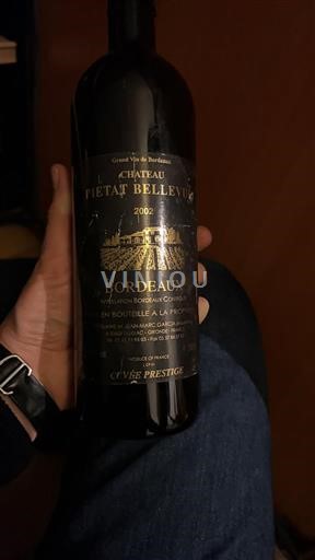 Bordeaux Château Pietat Bellevue Prestige 2002