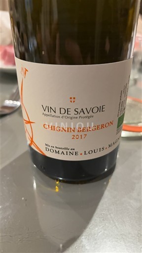 Weine Blanc sec Domaine Louis Magnin 2017 Frankreich Savoyen und Bugey Chignin-Bergeron AOC