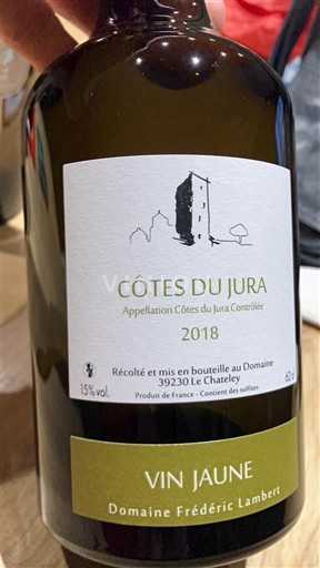 Jura Côtes-du-Jura Domaine Frédéric Lambert Vin Jaune 2018
