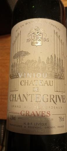 Bordeaux Graves Château Chantegrive 1995