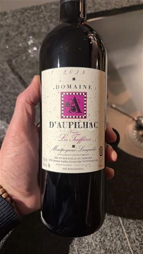 Viinit Rouge sec Les Truffières Domaine Aupilhac 2018 Ranska Languedoc Määrittelemätön AOC