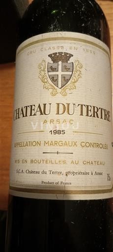 Vini Rouge sec Château Tertre 1985 Francia Bordeaux Margaux AOC Grand Cru