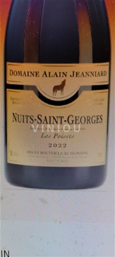 Burgundija Nuits-Saint-Georges Domaine Alain Jeanniard Les Poisets 2022