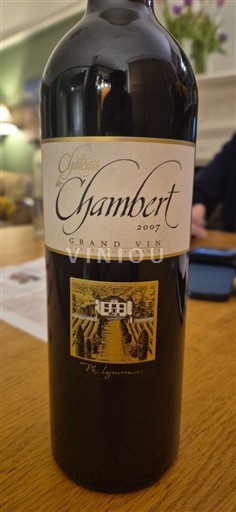 Sud-Ovest Cahors Château Chambert Grand Vin 2007