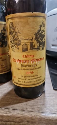 Bordeaux Château Naudonnet-Plaisance 1978