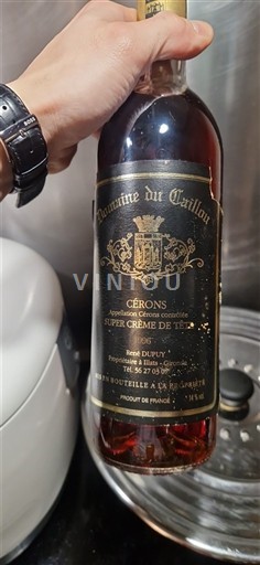 Vine Blanc moelleux Super Crème de Tête Domaine Caillou 1996 Frankrig Bordeaux Cérons AOC