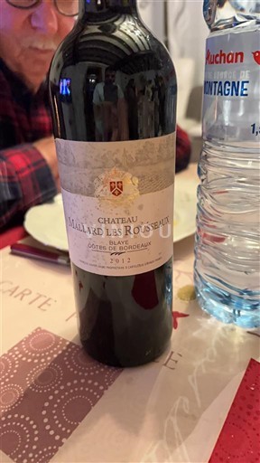 Weine Rouge sec Château Maillard Les Rousseaux 2012 Frankreich Bordeaux Côtes de Bordeaux AOC