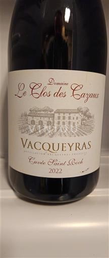 Rhônevallei Vacqueyras Domaine Le Clos des Cazaux Saint Roch 2022