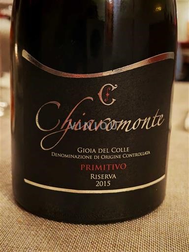 Puglia Gioia del Colle Chiaromonte Riserva 2015