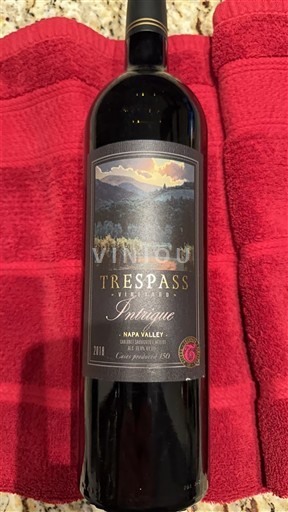 AVA californiennes Napa Valley Trespass Intrigue 2018