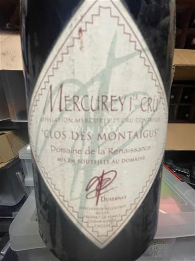 Borgonha Mercurey Premier Cru Domaine La Renaissance Clos des Montaigus 2017