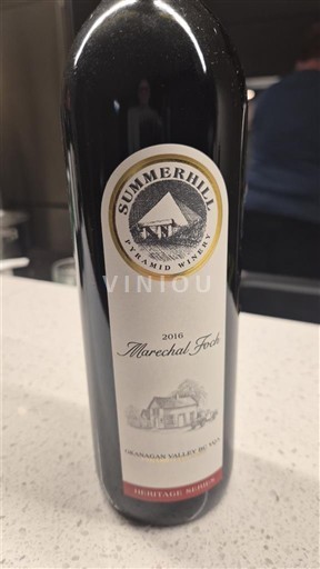 Viinit Rouge sec Marechal Foch Summerhill Pyramid Winery 2016 Kanada Brittiläinen Kolumbia Okanagan Valley