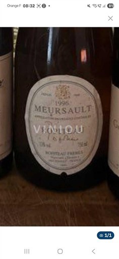 Burgundi Meursault Ropiteau Frères 1996