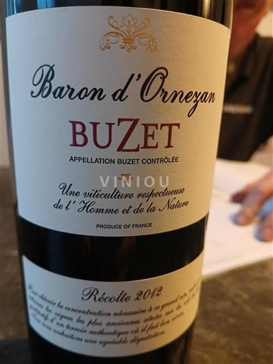 Sydvestfrankrig Buzet Baron d'Ornezan 2012