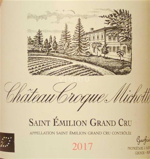 Бордо Сент-Емільйон Гран Крю Grand Cru Château Croque Michotte 2017