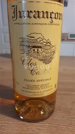 South West Jurançon Domaine Laborde Clos Castet Spéciale 2019
