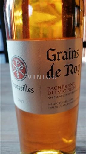 Sudoeste Pacherenc-du-vic-bilh Crouseilles Grains de Roy 2017